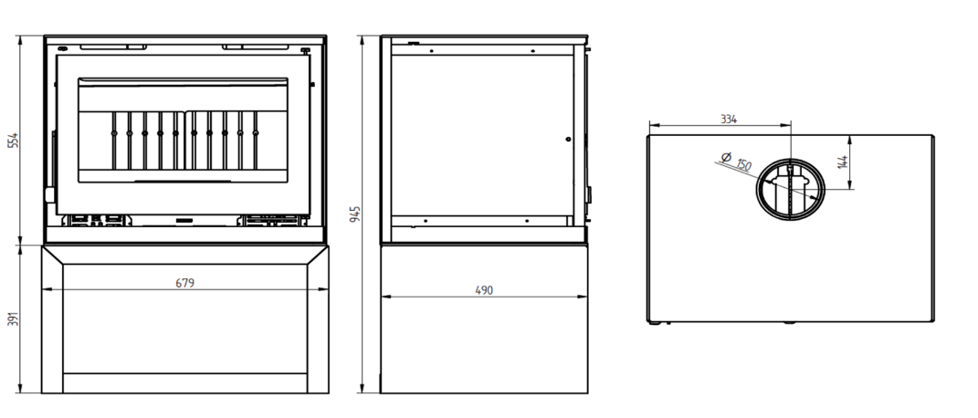 Dimensions du modèle M-170 LK