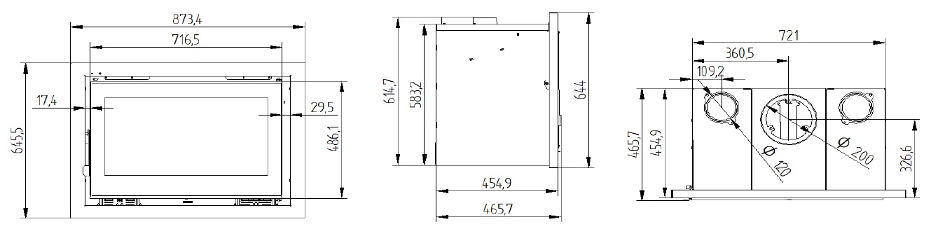 Schéma des dimensions LEBO