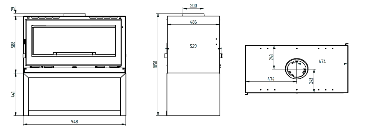 Dimensions M-122LK