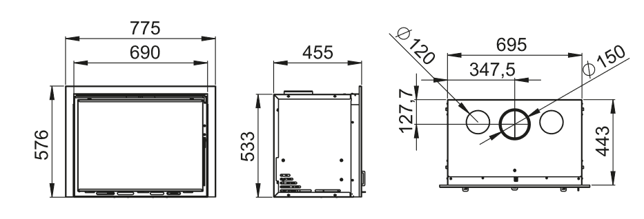 Dimensions CAIRO70 bronpi