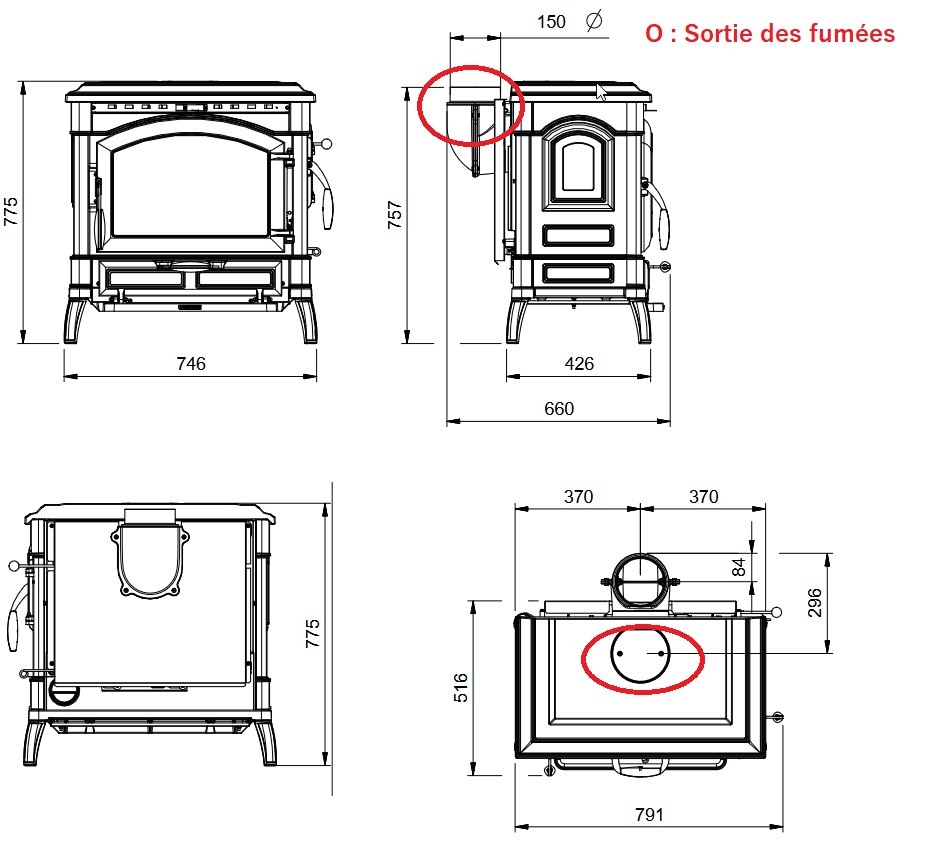 Schéma des dimensions ISOTTA LEAN
