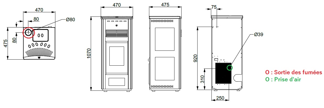Schéma des dimensions FEBE 5S-XL