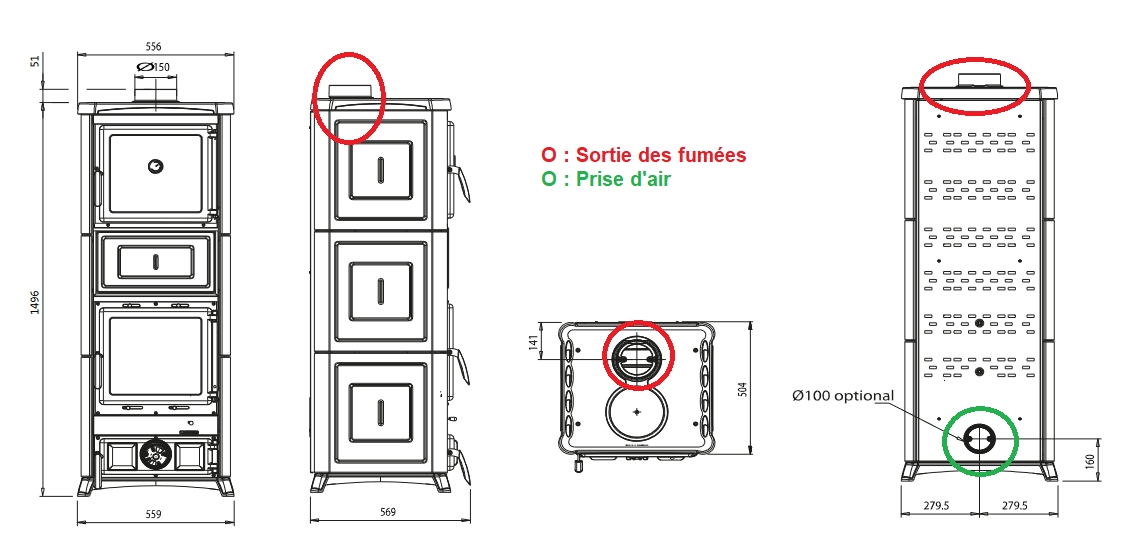 Schéma technique Nova Forno La Nordica