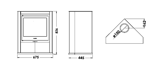 dimensions poele faro panadero