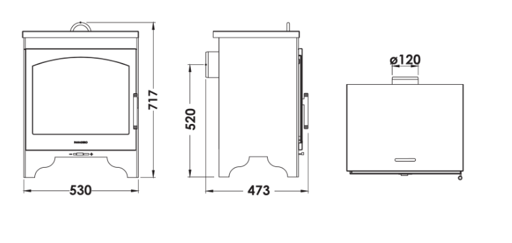 schéma du poele oslo de la marque panadero