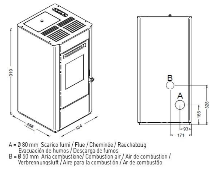 dimensions du poele elsa