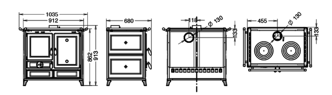 dimensions margherita evo thermorossi