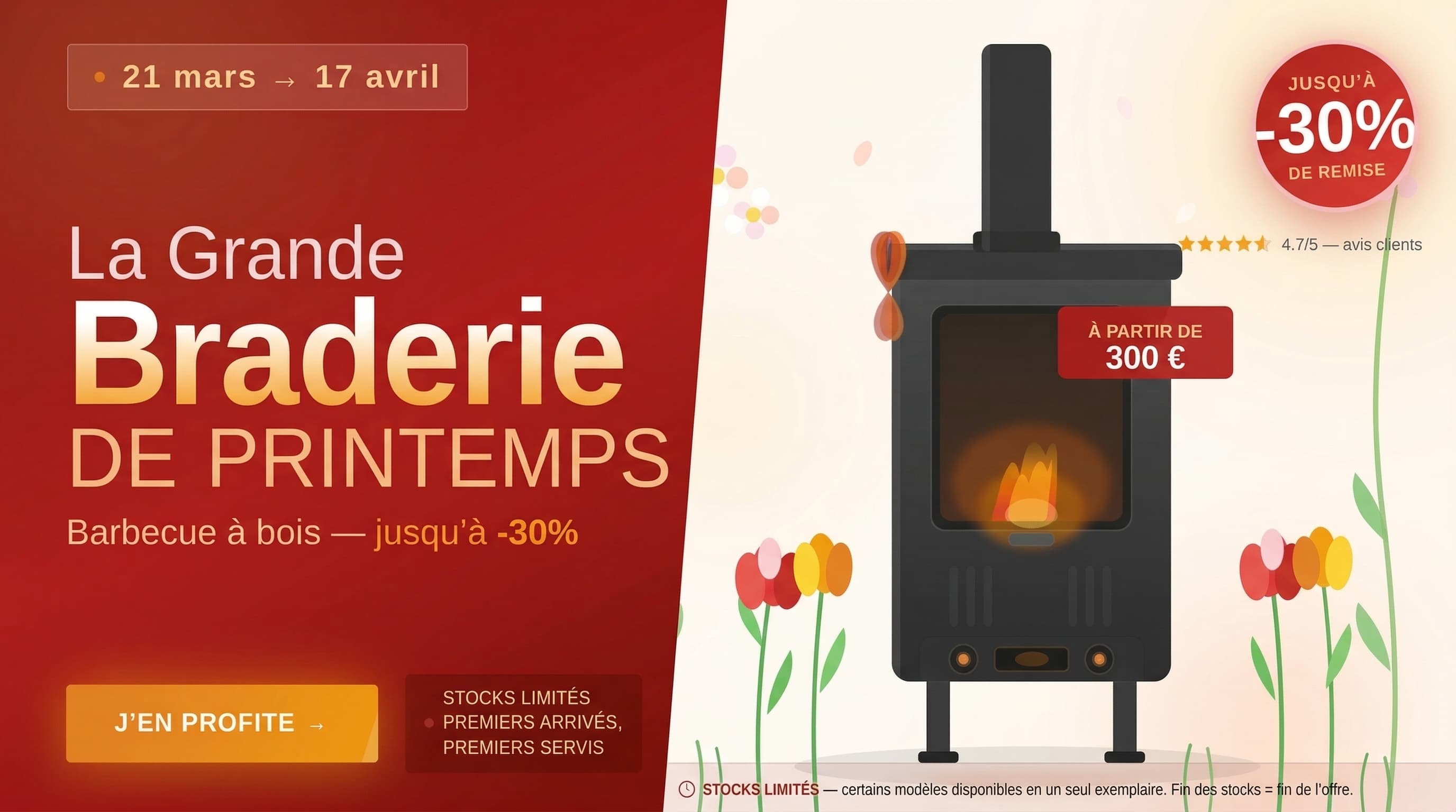 solde barbecue bois