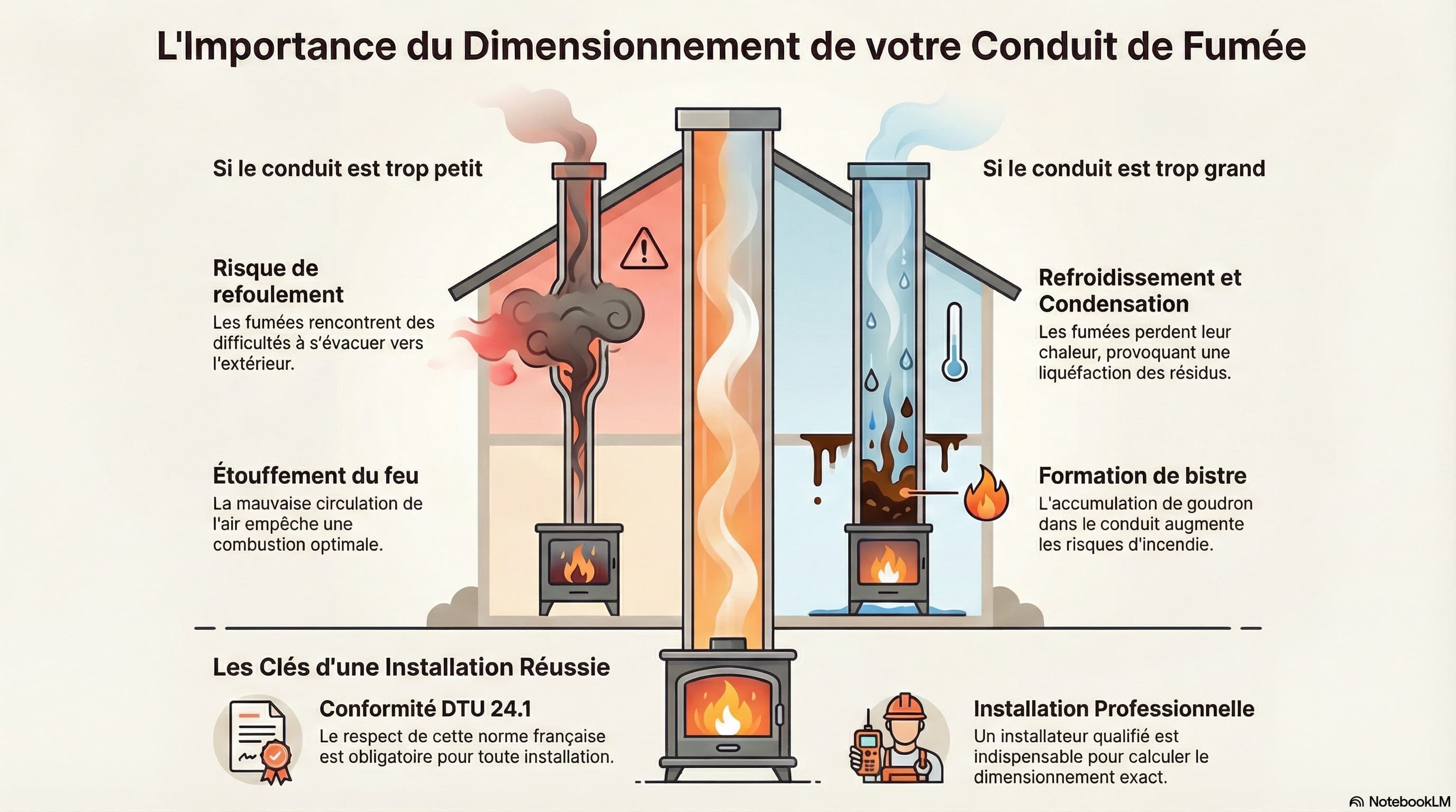importance dimension conduit poele a bois