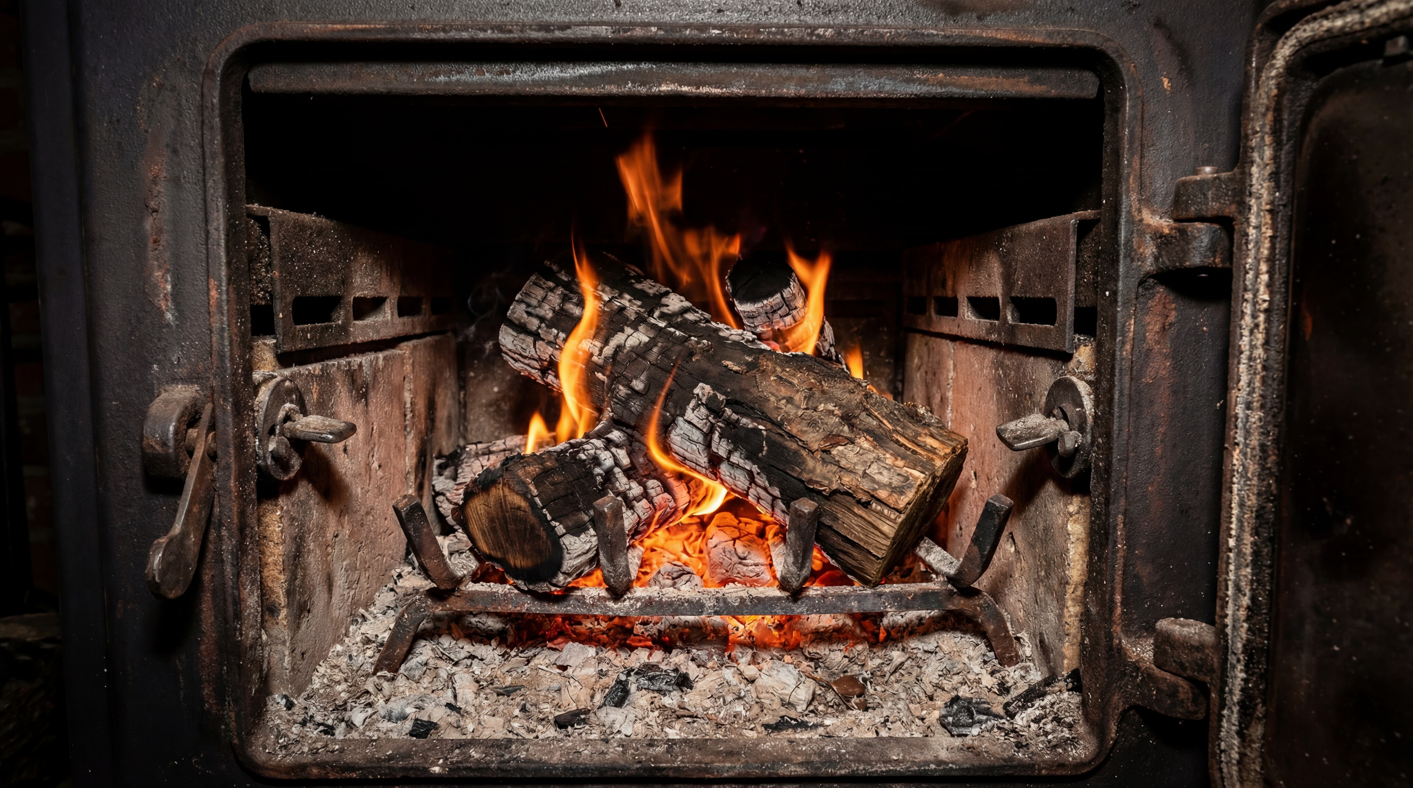 interieur poele a bois pour comprendre la combustion