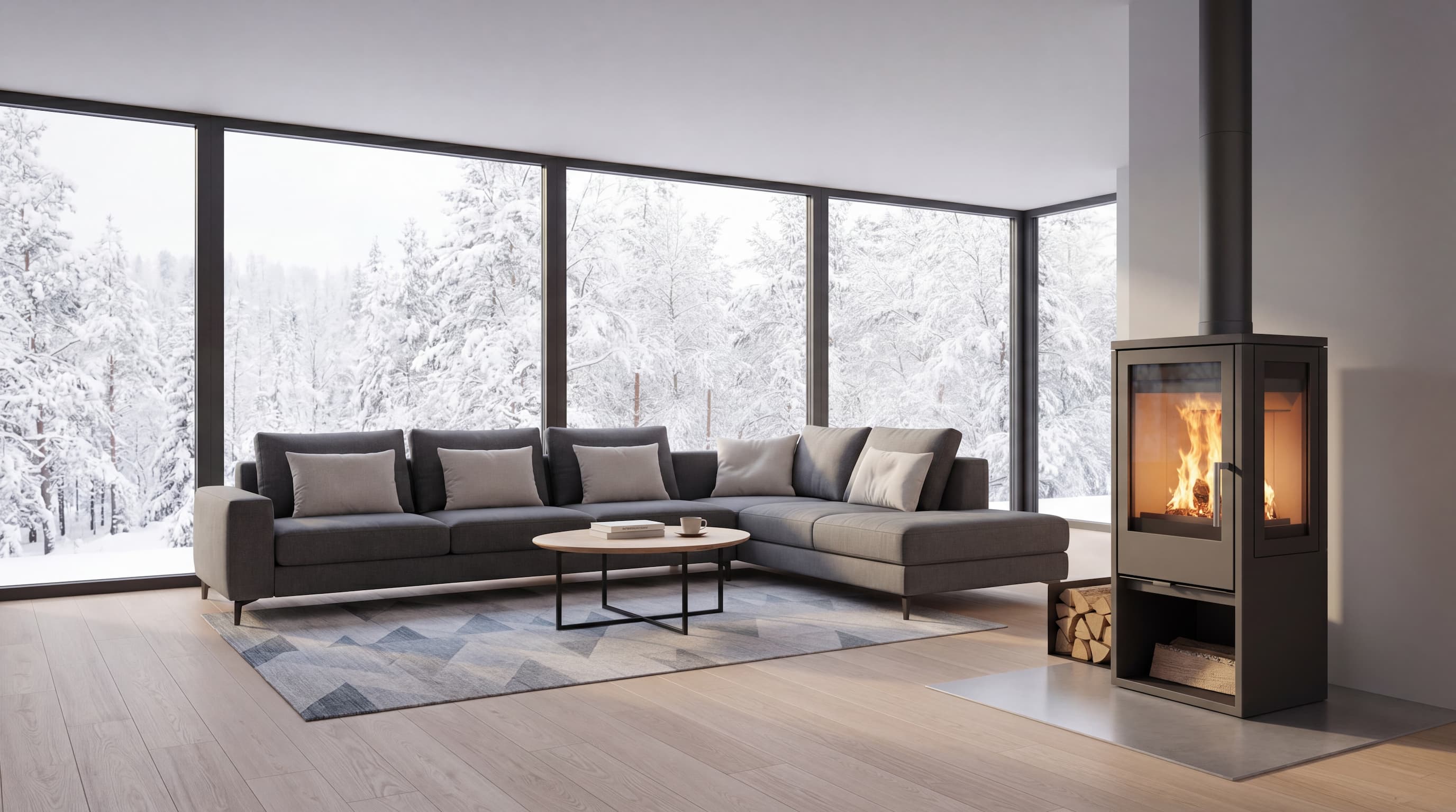 poele a bois de 7kW dans une maison de 70m2