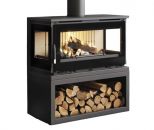Poêle à bois raccordable 3 faces - FIREMATIC Calgary - S 12.5 kW