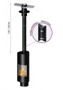 Kit de raccordement vertical simple paroi à tubage isolé Ø200 à 260mm - DINAK DEKO BOIS
