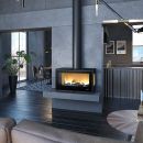 Poêle à bois 3 vitres ventilé pose libre - BRONPI Bimba 70 3C 10 kW